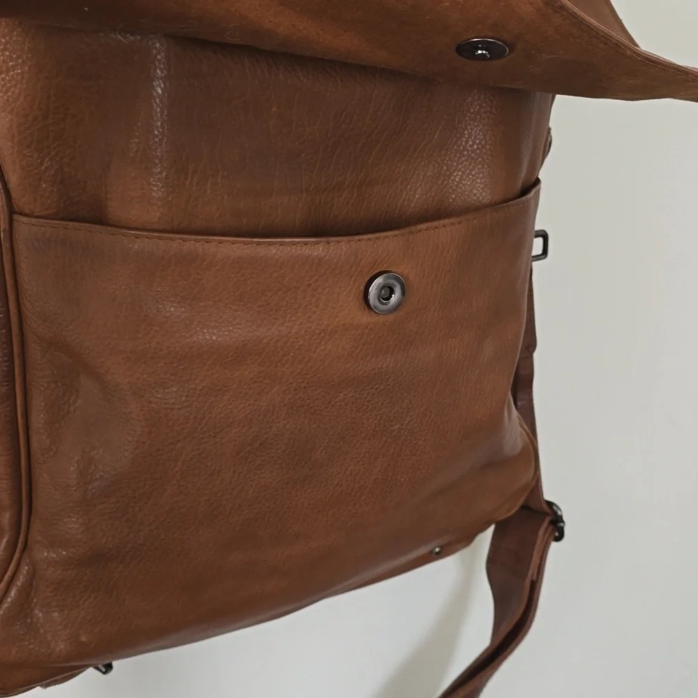 BRIEFING Creation Galleries Lafayette Brown/tan Cow Leather Bag